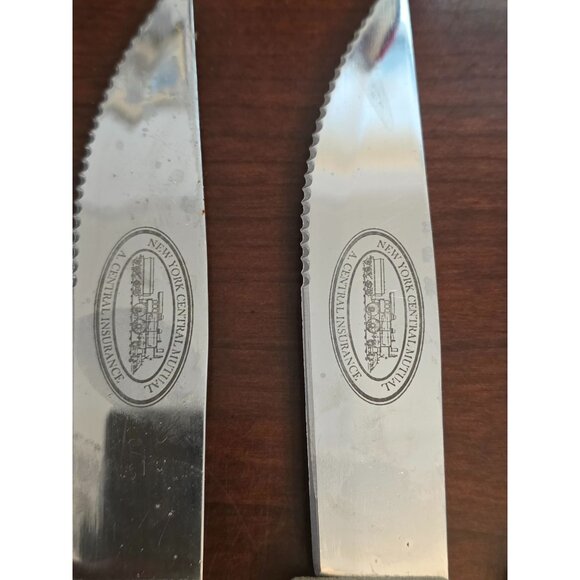 Set Of 4 Vintage Walco Steak Knives With Wooden Handles & Stainless Steel Blades - Picture 3 of 5